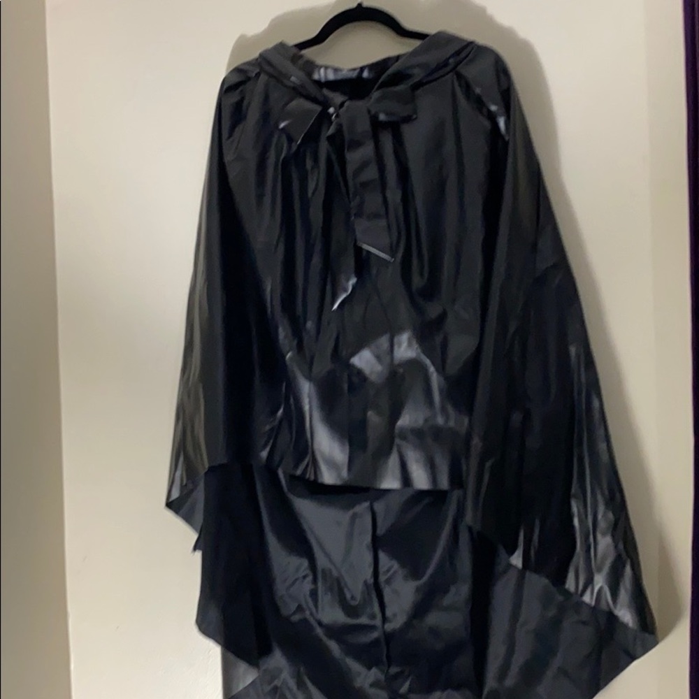 Plus size pleather high low skirt